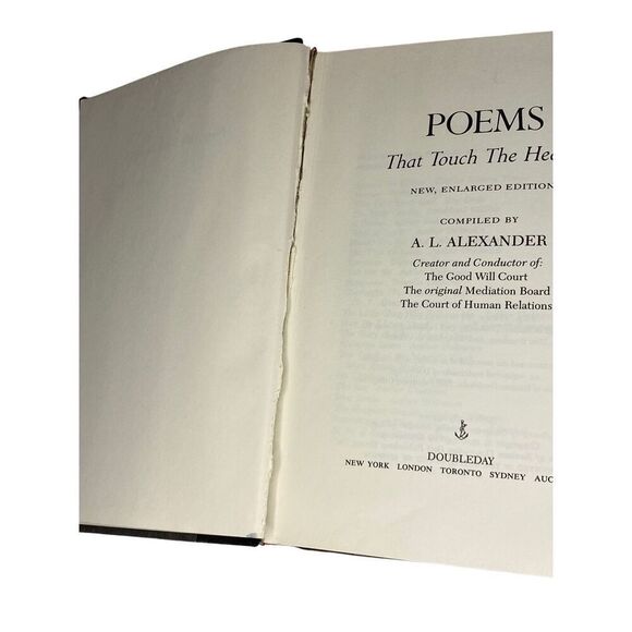 Poems That Touch The Heart By A L Alexander Hardcover Book 1956 - Picture 3 of 13